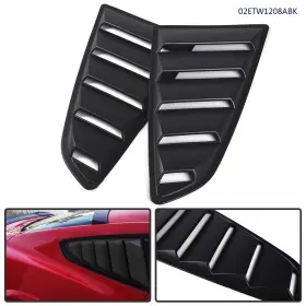 J-02etw1208abk Jijiamotor13 Fit For 15-20 Ford Mustang Gt V6 Black Quarter 1/4 Window Louver Scoop Cover