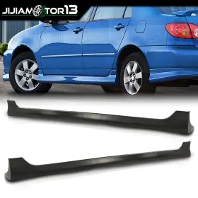 J-02rpa2089abk Jijiamotor13 Corolla S Style Add-on Side Skirts Body Kit Fit For 2003-2008 Toyota