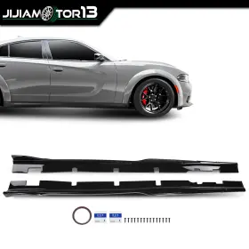 J-02rpa3737abb Jijiamotor13 Fit For 2015-2023 Dodge Charger Panel Splitter Glossy Black Widebody Side Skirts
