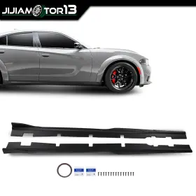 J-02rpa3737abk Jijiamotor13 Fit For 2015-2023 Charger Widebody Body Kit Matte Black Side Skirts Rocker Panel