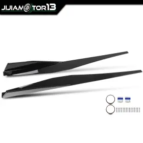 Jijia080504 Jijiamotor13 Fit For 20-23 Corvette C8 5vm Side Skirts Extension Panel Lip Gloss Black