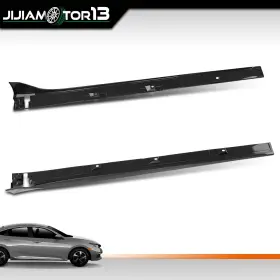 Jijia092405 Jijiamotor13 Fit For 16-21 Honda Civic Sedan Type-r Style Side Skirt Extension Carbon Look