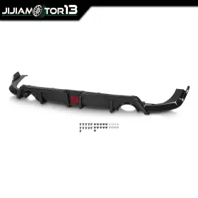 Jijia2025110401 Jijiamotor13 Rear Lip Diffuser Body Kit Led Light Fits 16-21 Honda Civic Carbon Fiber Style