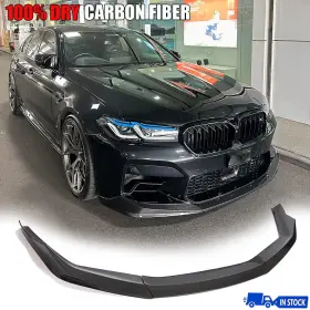 Hwcm592adc Jm For Bmw 5 Series F90 M5 Lci 2021-2024 Dry Carbon Fiber Front Bumper Lip Spoiler
