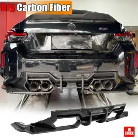 Jcyw-bm928-dc Jm Dry Carbon Fiber Rear Bumper Diffuser Lip Spoiler Canard Fit Bmw G87 M2 22-2026
