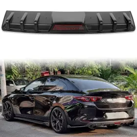 4764 Jmtbno For Mazda 3 Speed Lower Rear Bumper Lip Diffuser Shark Fins Splitter Spoiler