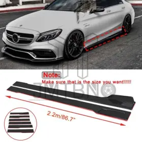 W205 Jmtbno 6589 For Mercedes Benz C300 86.7 Inch With Red Line Side Skirts Splitter Lip Diffuser