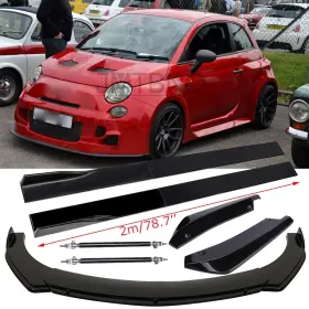 75644 Jmtbno For Fiat 500 Front Bumper Spoiler Splitter Side Skir Rear Lip Strut Rods