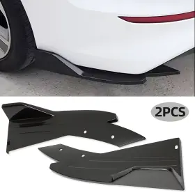 Jmtbno 903688737868 Universal Car Rear Bumper Lip Spoiler Splitter Diffuser Canard Body Kits Black 2