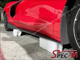 7-chv-c8-4 Jpm Real Carbon Fiber Ground Effects Z51 Side Skirts Lip For 2020 Corvette C8 Cf