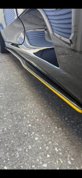 F43004ssjpcf Jpm R1 Carbon Fiber Side Skirt Extensions For 2004-2009 Ferrari F430 Coupe