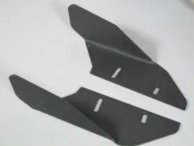 Eos-788 Just Speed Aluminum Black Universal Front Lower Add-on Bumper Splitter Lip Spoiler