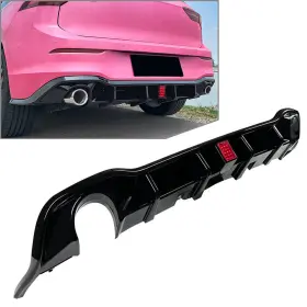 Kabusikikaisya-kawausa 421112816325 Rear Bumper Lip Splitter Spoiler Led Light For Vw Golf 8 R-line 2021-2023