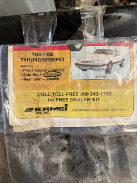 46858 Kamei X1 Ford Thunderbird Side Skirts Nos New Rare
