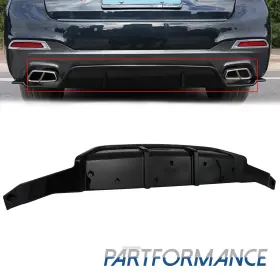 1kpbw1203043 Karpal For 2017-2023 Bmw G30 M-sport 3d Style Rear Bumper Diffuser Lip Glossy Black