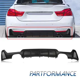 1kpbw1203063 Karpal Fit For 2014-2020 Bmw F32 420i 428i 435i M Sport Rear Diffuser Lip Carbon Fiber