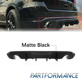 1kpch1203002 Karpal Rear Bumper Diffuser For 2011-2024 Dodge Durango R/t Srt V2 Matt Black Shark Fin