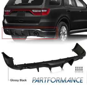 1kpch1203003 Karpal Fits For 2011-2025 Dodge Durango R/t Srt V2 Rear Bumper Diffuser Lip Gloss Black