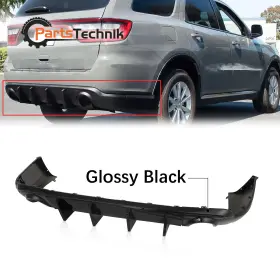 1kpch1203005 Karpal Gloss Black Shark Fin Rear Bumper Diffuser For 2011-2025 Dodge Durango R/t Srt