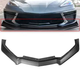 1kpgm1203003 Karpal Fits For 20-24 Chevy Corvette C8 5vm Style Matte Black Front Bumper Lip Splitter