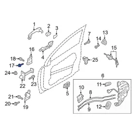 793593k000 Kia Oe For Optima 2011-2020 Front Upper Door Hinge Bolt