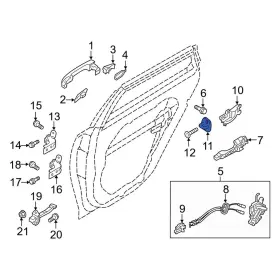81450a9100 Kia Oe For Optima 2020 Rear Door Lock Striker Plate