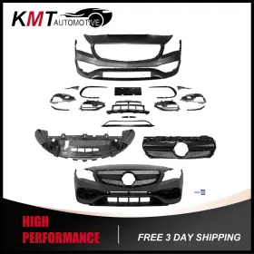 Kmtot002773a Kmt Automotive B C For 2013-2019 Mercedes Benz New Front Bumper Body Kit W117 Cla Upgrade To 45