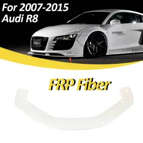 Wq-gy-421fl-2 Kspeed For 2007-2014 2015 Audi R8 Front Bumper Lower Lip Frp White Spoiler Splitter 15