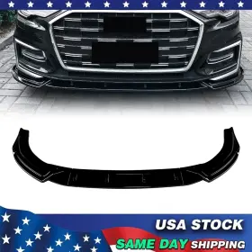 1653615 Kyllaoo For Audi A6 C8 Sline 2018-2025 2020 Front Bumper Spoiler Splitter Lip Kit Black