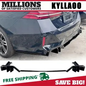 216461320 Kyllaoo Glossy Black Rear Bumper Diffuser For Bmw 5 Series I5 G60 M Sport 2024-2026