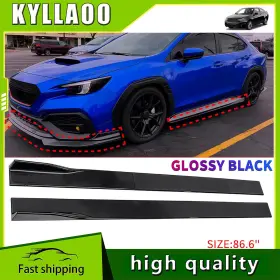 32165165 Kyllaoo Gloss Black 86.6 Inch 2.2m Side Skirt For 22-24 Subaru Wrx St-style