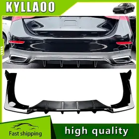 4de2075 Kyllaoo For Mercedes Benz E Class W214 S214 2024-2025 Rear Bumper Diffuser Lip Kit Gloss