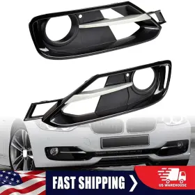 51117300740 Kyllaoo 51117300739/51117300740 Front Bumper Fog Light Lamp Bezel Grille Cover Trim With Chrome For Bmw F30 320i
