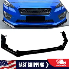 5465543 Kyllaoo For Subaru Wrx Sti Va 15-21 Front Lower Spoiler Lip Splitter Bodykit Gloss Black