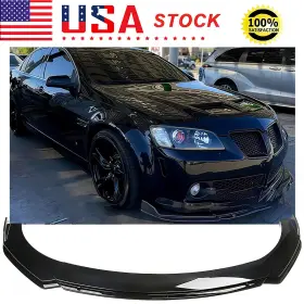 562jkhg Kyllaoo For Pontiac G8 Gt Front Lip Splitter Spoiler Strut Rods Body Gloss Black