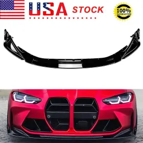 57653236 Kyllaoo Glossy Black Front Spoiler Lip Splitter Kit For Bmw G80 M3 G82 M4 2021-2025 2022