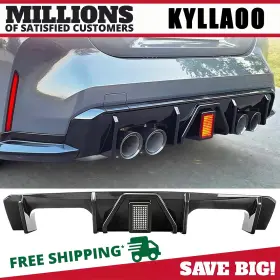 586453546 Kyllaoo Rear Diffuser With Led Brake Light For Bmw M4 M3 G80 G82 G83 21-25 Gt Gloss Black