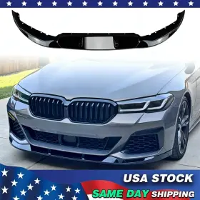 72561259415 Kyllaoo Fits 2021-2023 Bmw 5 Series G30 M Sport Gloss Black Front Splitter Lip Spoiler