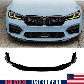 825615125 Kyllaoo St Style Gloss Black Front Bumper Lip Splitter For 2021-2024 Bmw F90 M5 Lci