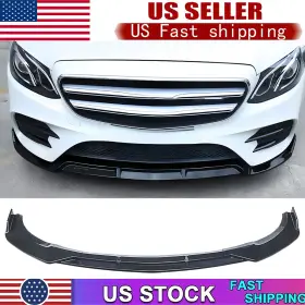 At-benz-e-fl1-cf Kyllaoo Front Lip Splitter For 16-19 Benz E-class Sport W213 E200 E300 E400 Carbon Fiber