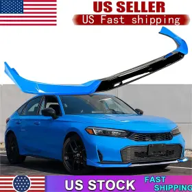 Blf-civ25-yof-boostblue Kyllaoo Boost Blue Black 2 Tone Front Bumper Lip Splitter For 2025 Up Honda Civic Yofer