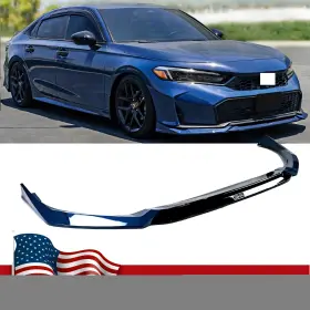 Blf-civ25-yof-lgblue Kyllaoo Front Bumper Lip Splitter Spoiler For Honda Civic 2025up Yofer Blue Lagoon Pearl