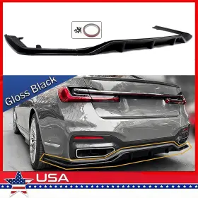 Kyllaoo G11 G12 7 For Bmw Series 19-22 M Sport Gloss Black Rear Bumper Diffuser R Style