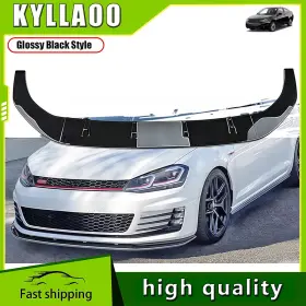 Kyllaoo-mk7-2016-front-gb Kyllaoo For Golf 7 Mk7 Gti R Rline 2013-2016 Front Bumper Spoiler Lip Kit Glossy Black