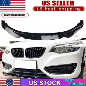 Ly00229 Kyllaoo For Bmw 2 Series F22 220i 225i 228i 2014-2019 Front Bumper Spoiler Lip Gloss