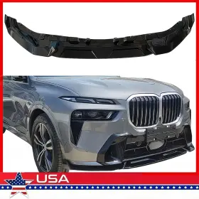 X7-lip-b Kyllaoo Front Lip Splitter Kit Gloss Black For 2023-2025 Bmw G07 X7 Lci M-sport