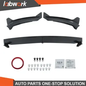 Labwork Tl38451q For Tesla Model Y 2020-2024 Carbon Front Bumper Lip Splitter Spoiler Abs