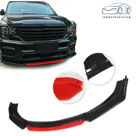 La1192098cm Labworkauto Front Bumper Lip Body Kit Spoiler Deflector Lips Black Red Universal New