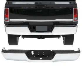 68049781ab-pfm Leadzm Chrome Rear Bumper Assembly Us Fit 2009-2018 Dodge Ram 1500 2010-2012 2500 3500