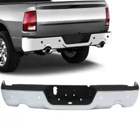 68049859ab-pfm Leadzm Rear Step Bumper For 2009-2018 Dodge Ram 1500 With Dual Exhaust&sensor Hole
